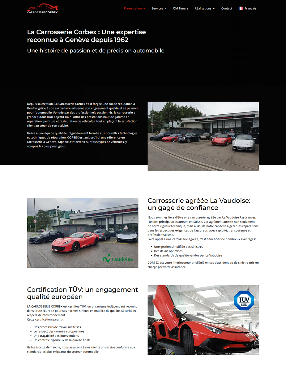 Realizare site atelier auto