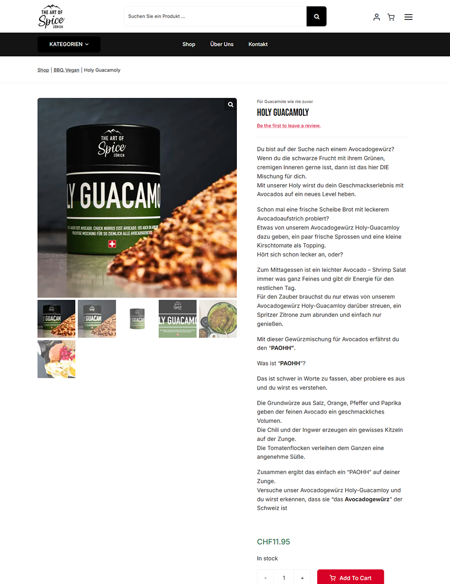 Creare magazin online condimente