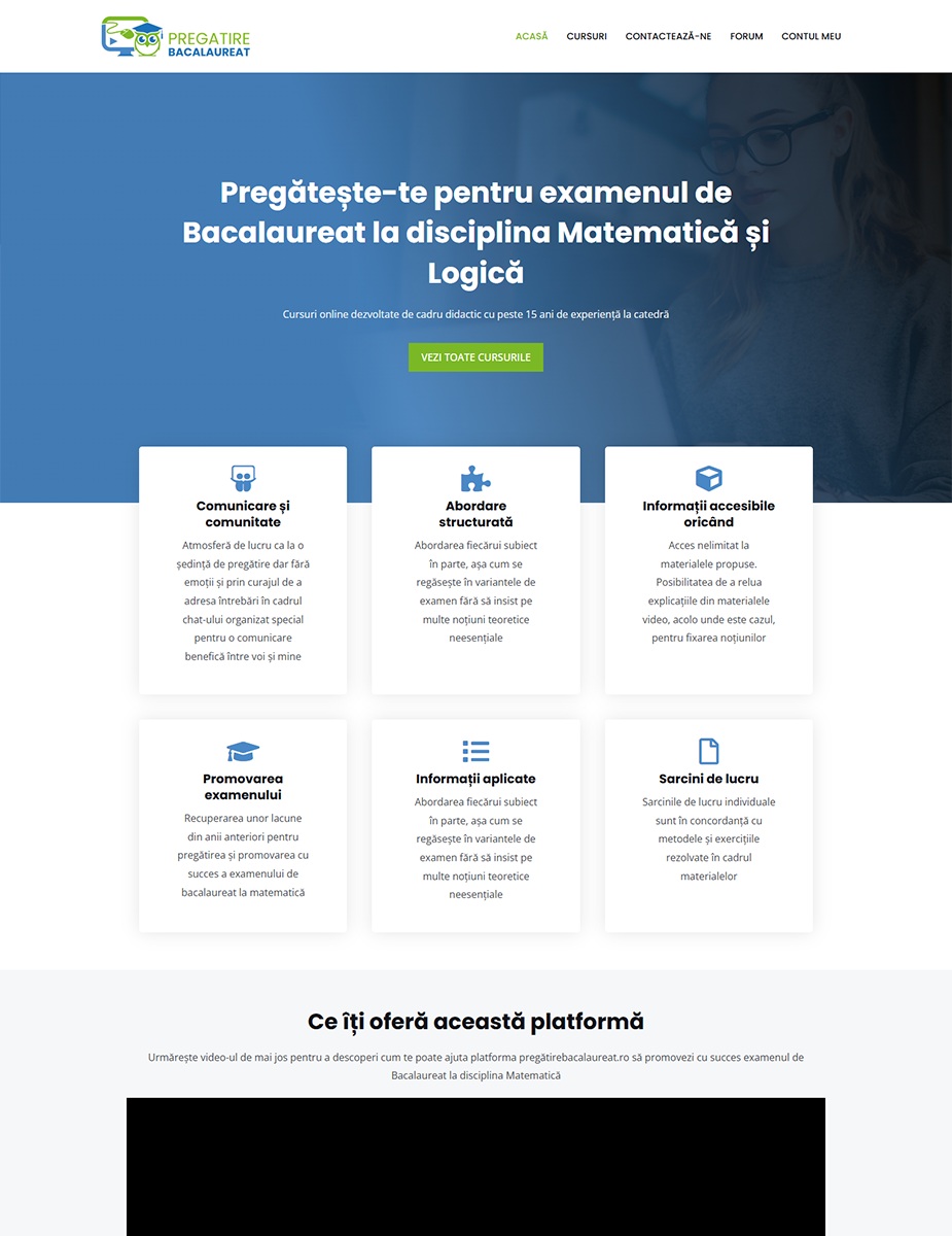 Creare site cursuri online