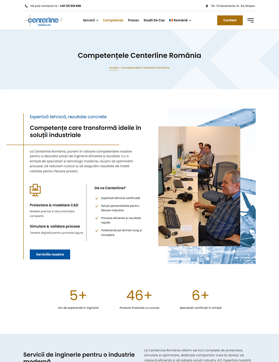 Creare site firmă design și simulare pentru automatizare industrială